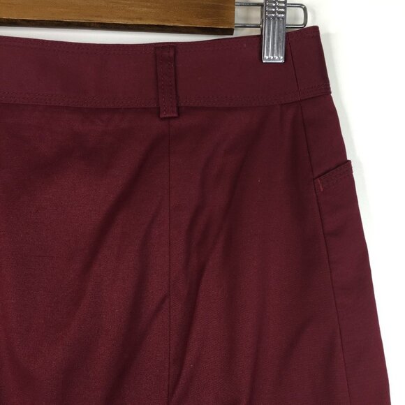 J Crew Stretch Burgundy Pencil Skirt Size 2 - Picture 2 of 5